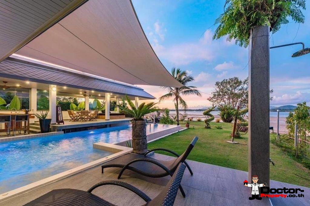 3 Bedroom Beachfront Villa - New Boat Marina Development - Mai Khao Beach - North Phuket - for sale